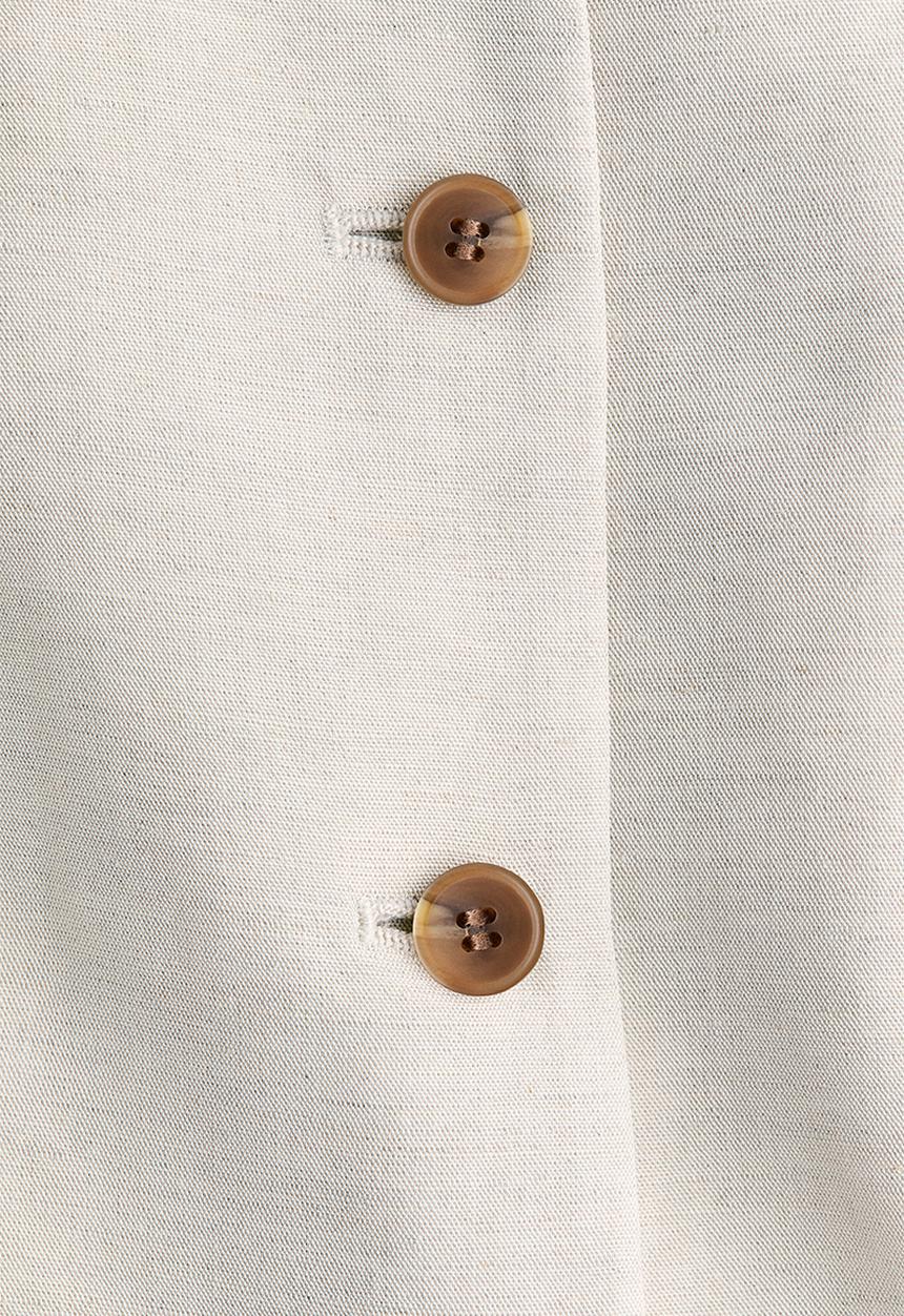 H&M - Linen-blend waistcoat - light beige