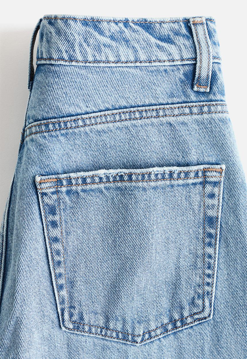 H&M - Barrel high waist ankle jeans - light denim blue