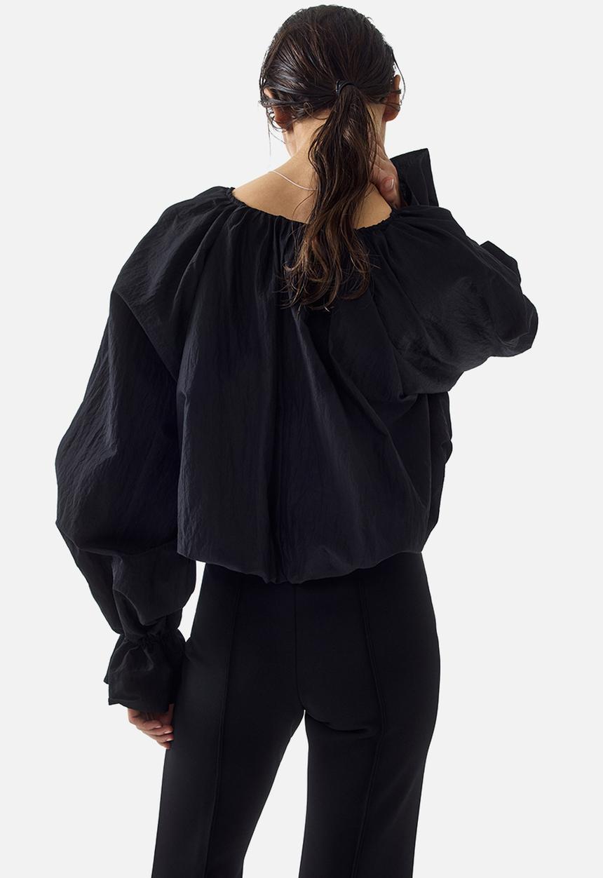 H&M - Crease-leg flared trousers - black