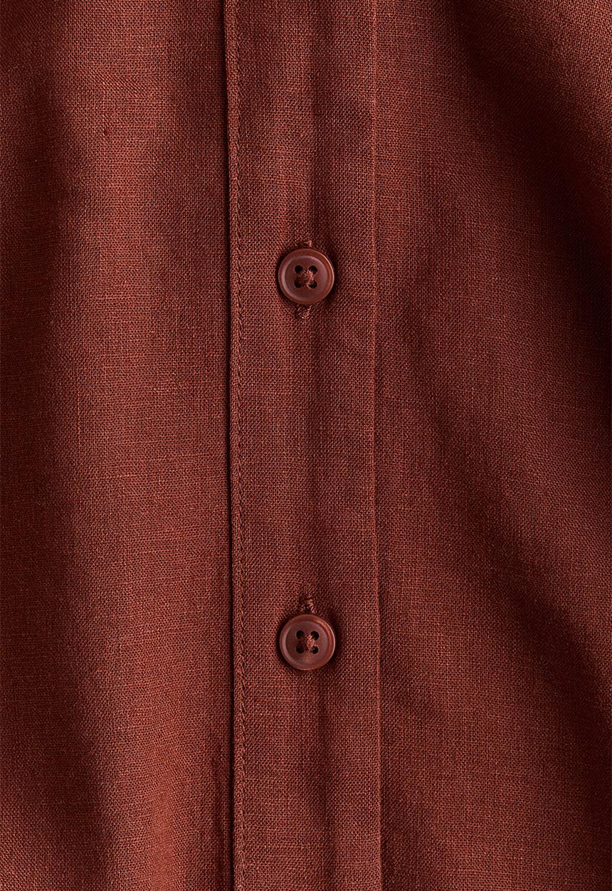 H&M - Linen-blend shirt - brown