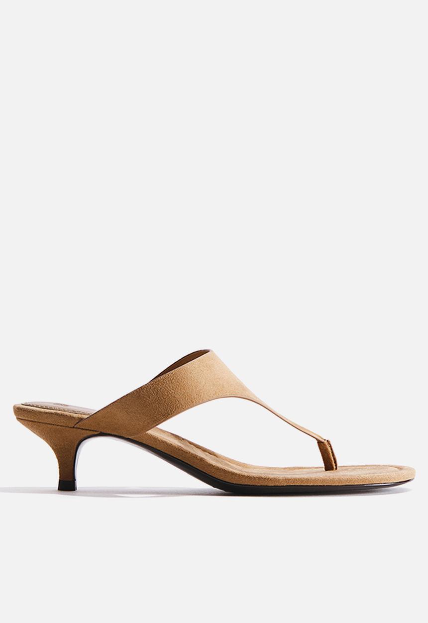 H&M - Kitten-heeled sandals - beige