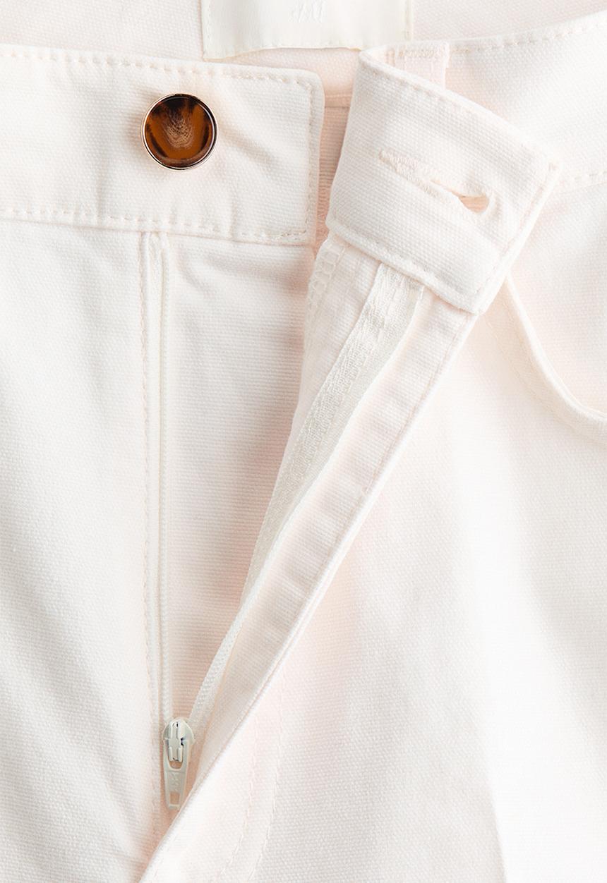H&M - Bootcut cotton canvas trousers - white