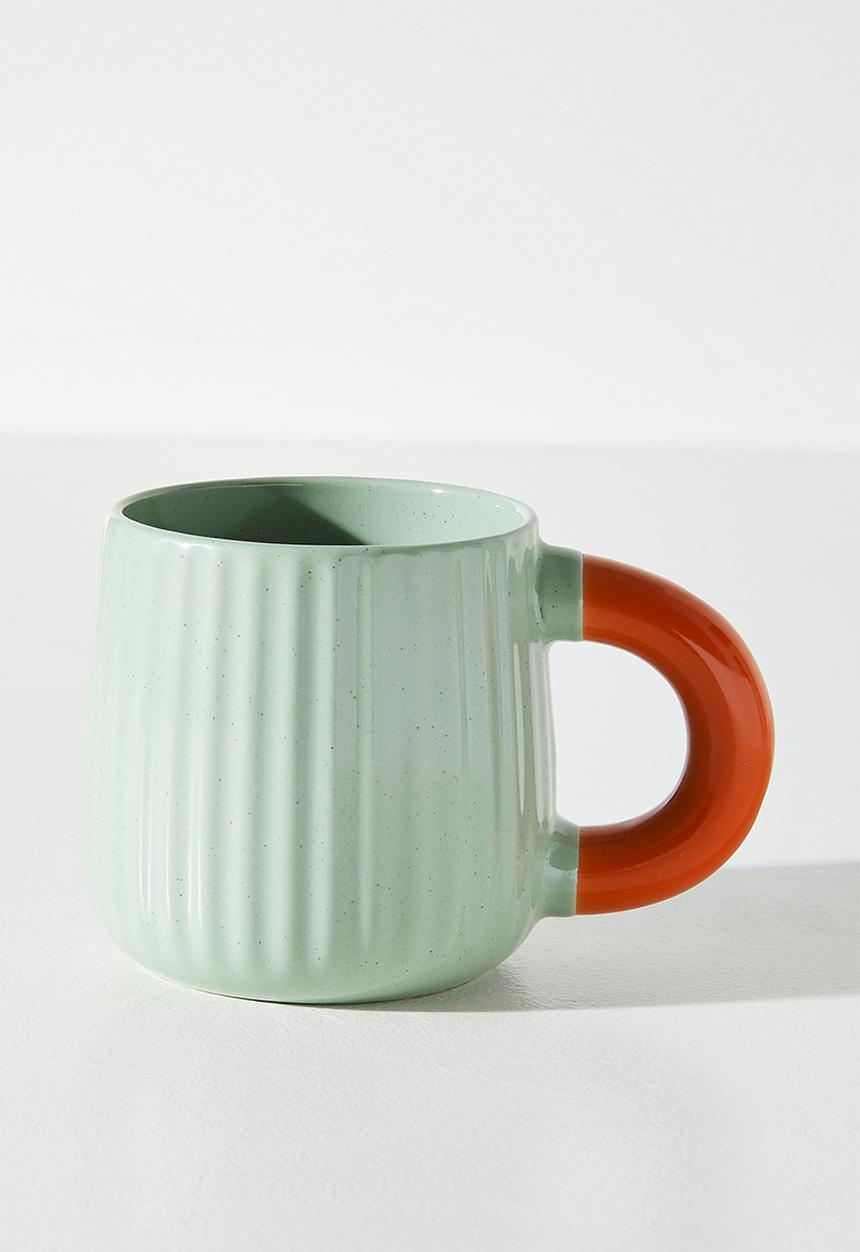 Excellent Houseware - Speckles coloured handle Mug - 395ml