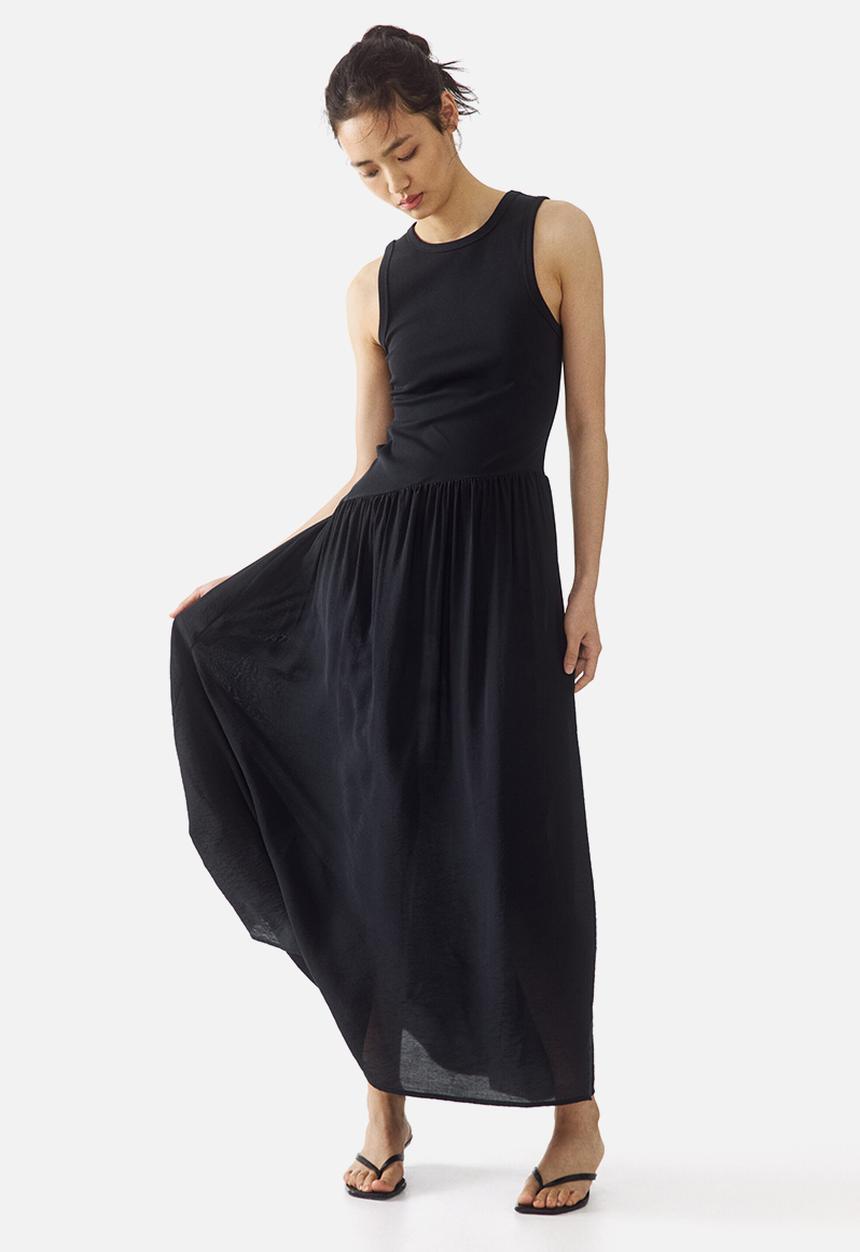 H&M - Flared-skirt dress - black