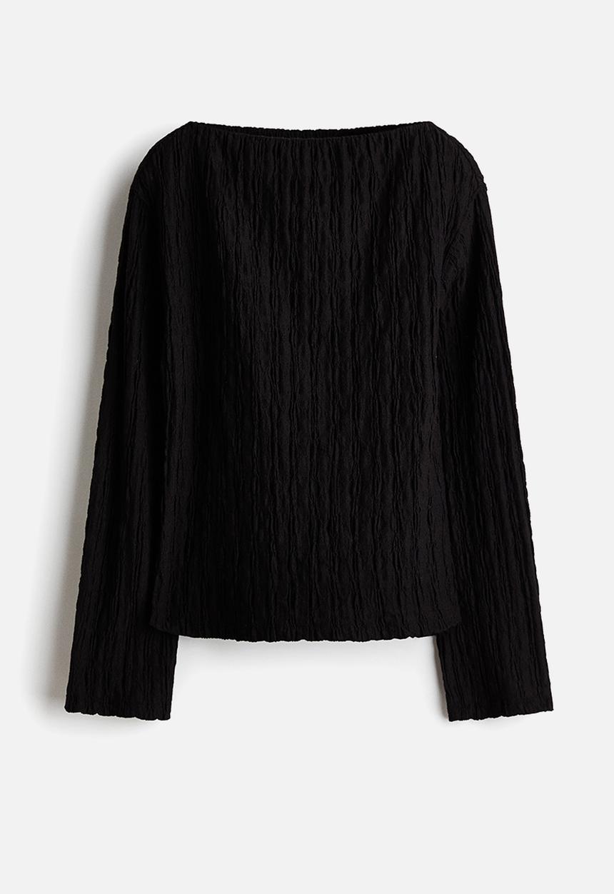 H&M - Boat-neck top - black