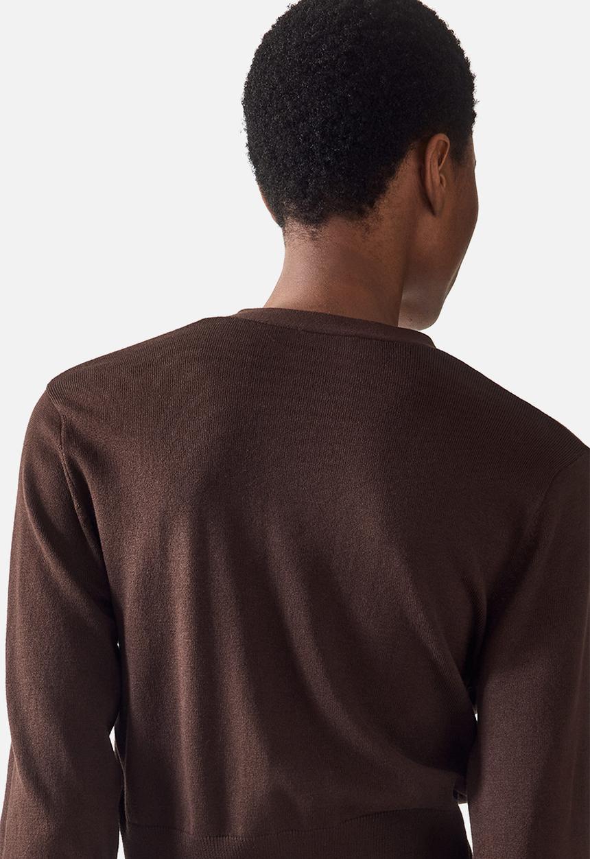 H&M - Fine-knit cardigan - dark brown