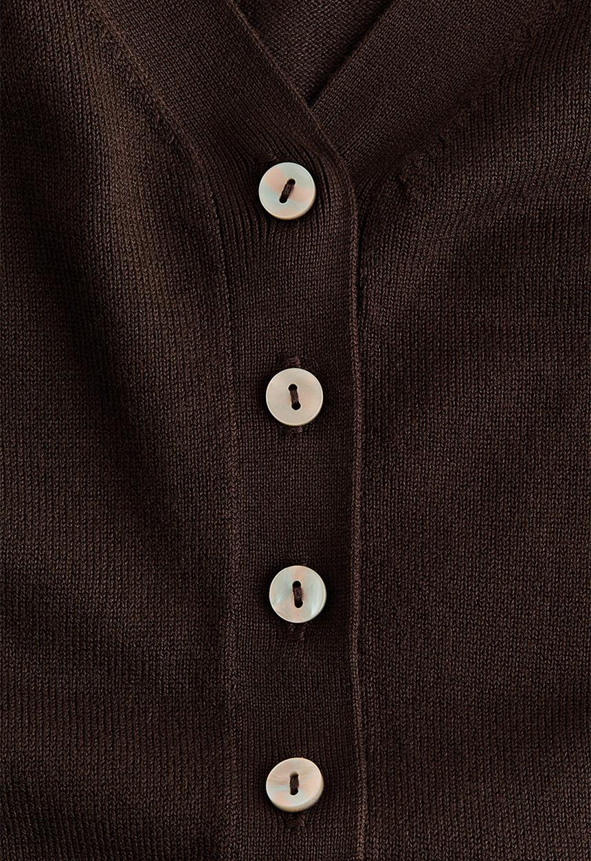 H&M - Fine-knit cardigan - dark brown