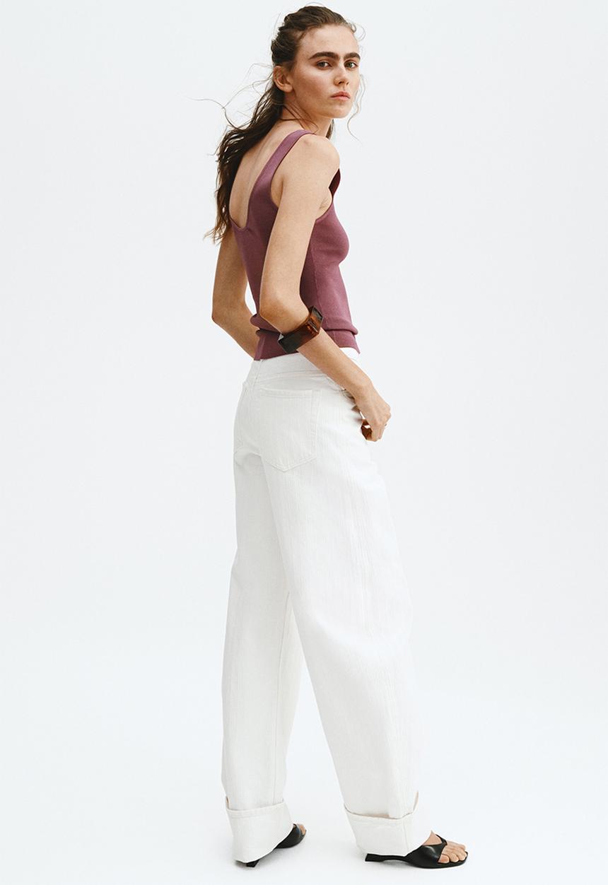 H&M - Knitted vest top - dark pink