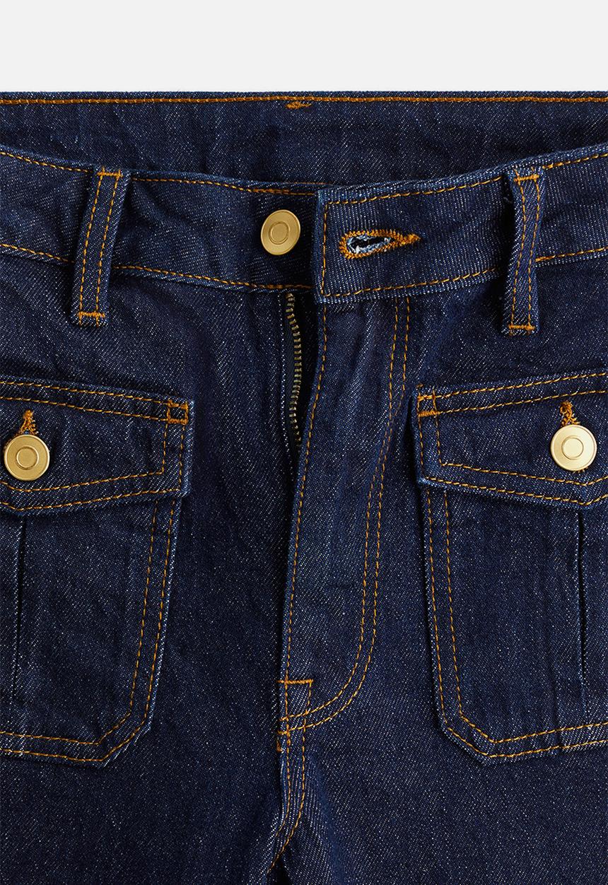 H&M - Flared high jeans - dark denim blue