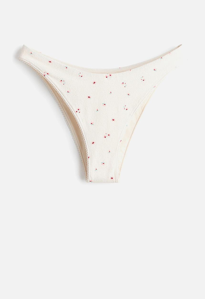 H&M - Cheeky bikini bottoms - cream/floral