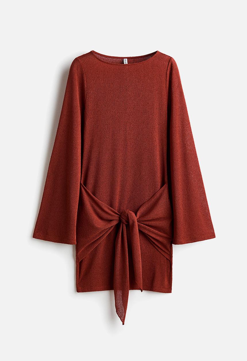 H&M - Tie-detail dress - red