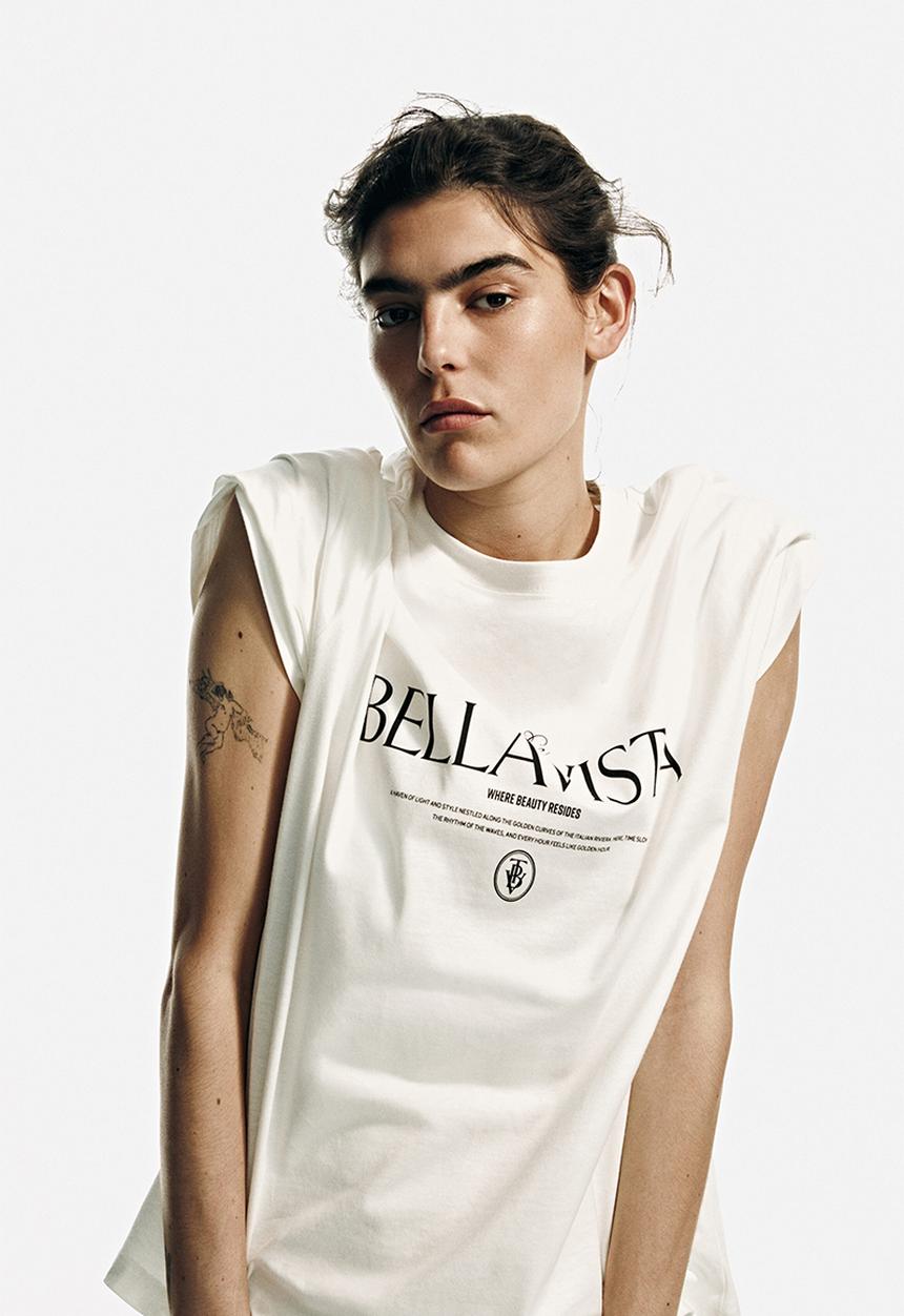 H&M - Oversized t-shirt - white/bellavista