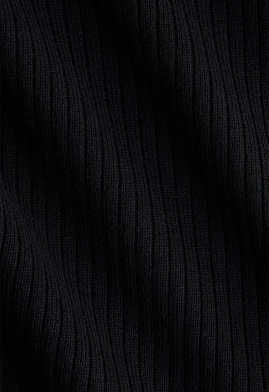 H&M - Rib-knit turtleneck top - black