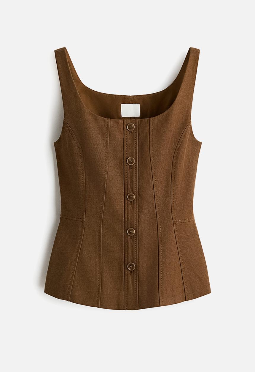 H&M - Fitted waistcoat - brown