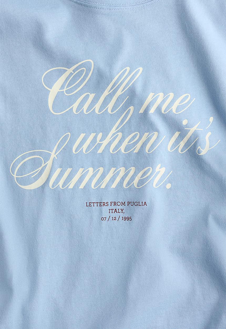 H&M - Printed T-shirt - light blue/summer