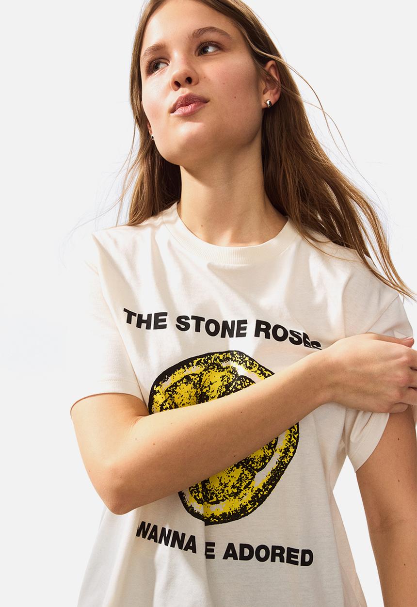 H&M - Printed t-shirt - light beige/the stone roses