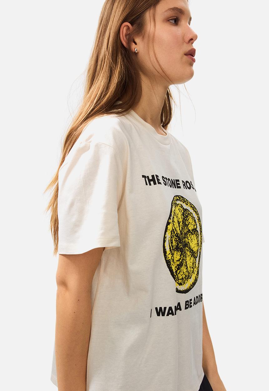 H&M - Printed t-shirt - light beige/the stone roses