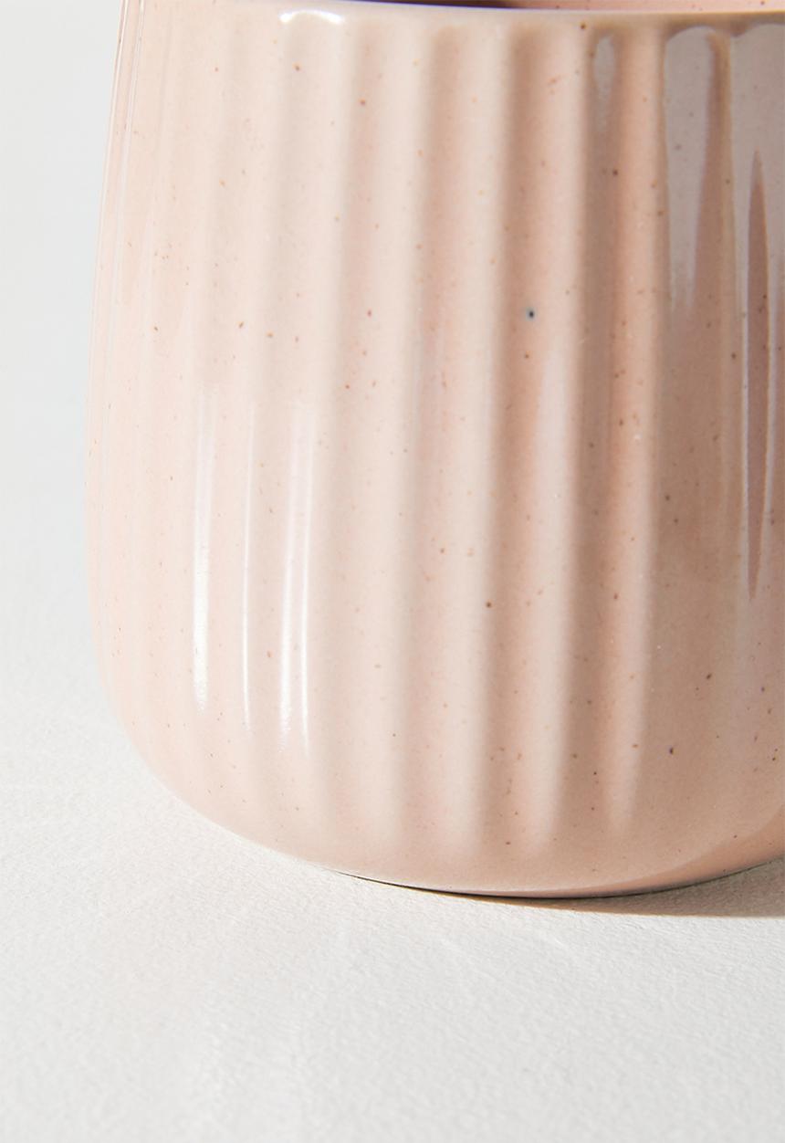 Excellent Houseware - Speckles coloured handle Mug 395ml - Pink 