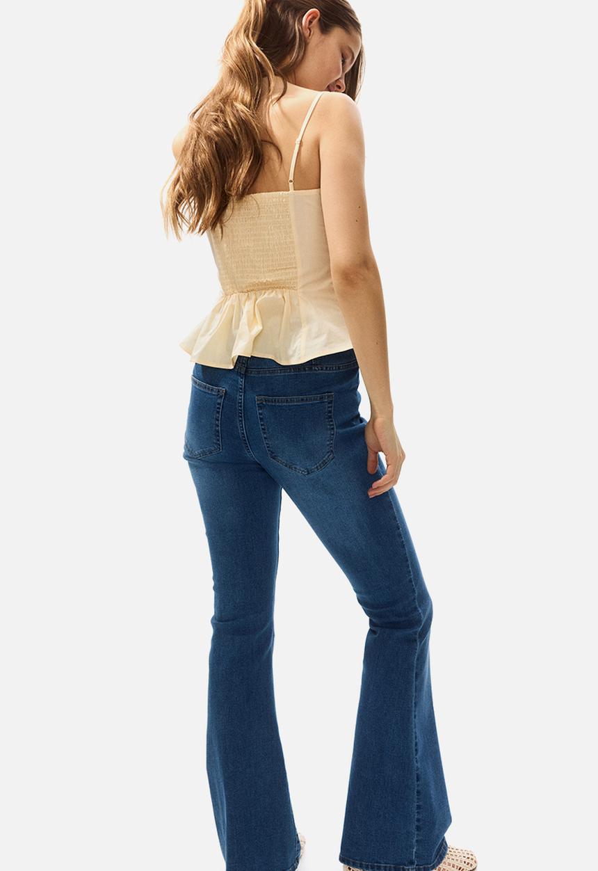 H&M - High flared jeggings - denim blue
