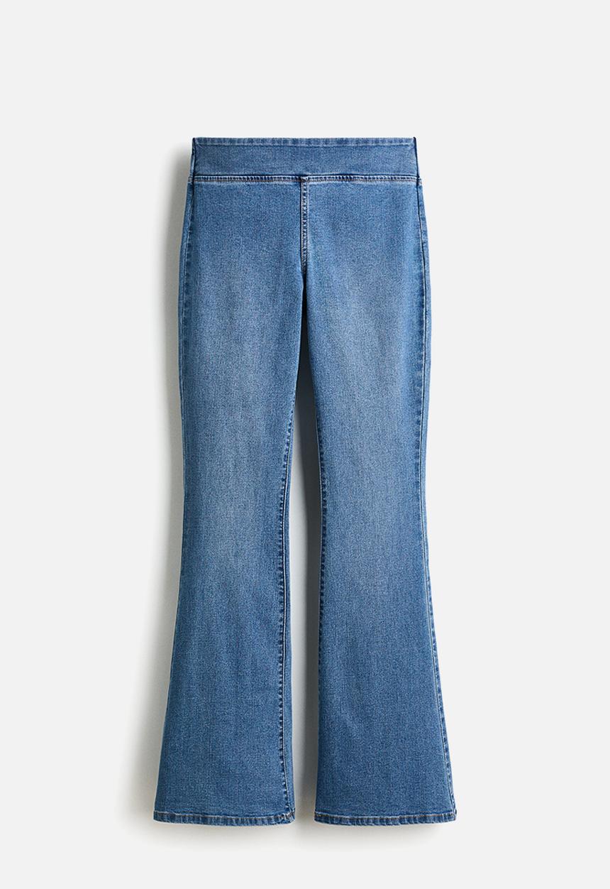 H&M - High flared jeggings - denim blue