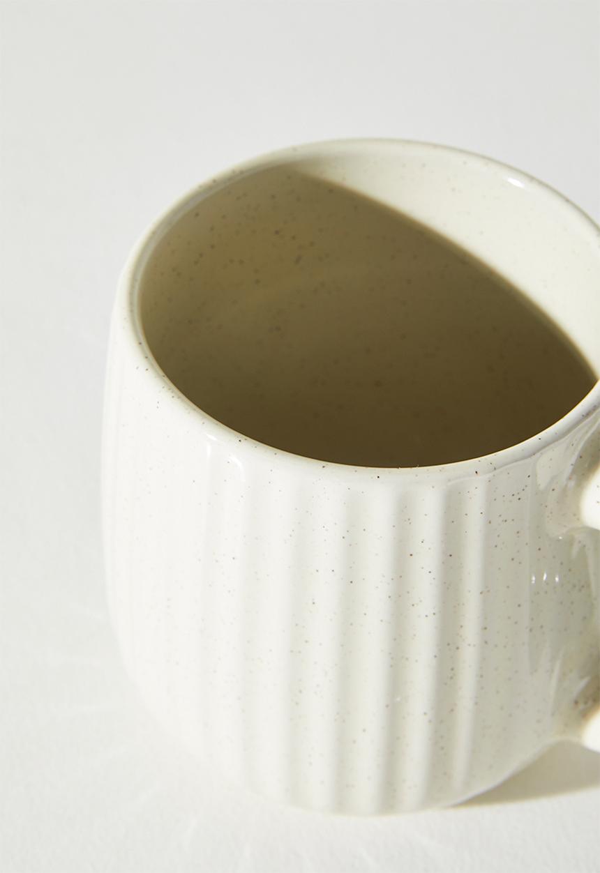Excellent Houseware - Speckles coloured handle Mug 395ml - Milk 