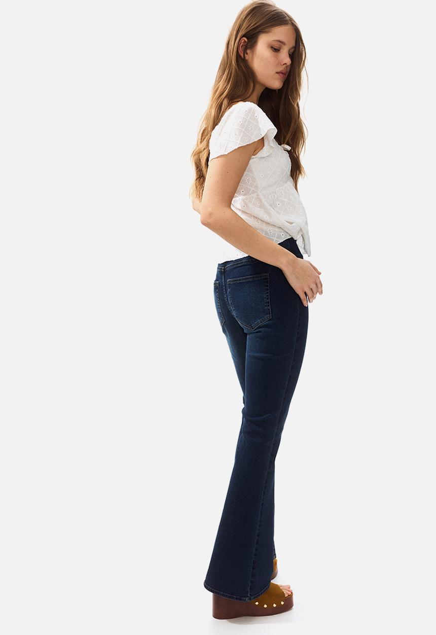 H&M - High flared jeggings - dark denim blue