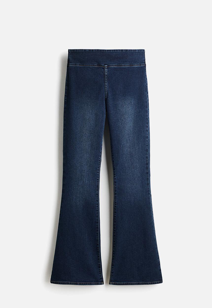 H&M - High flared jeggings - dark denim blue