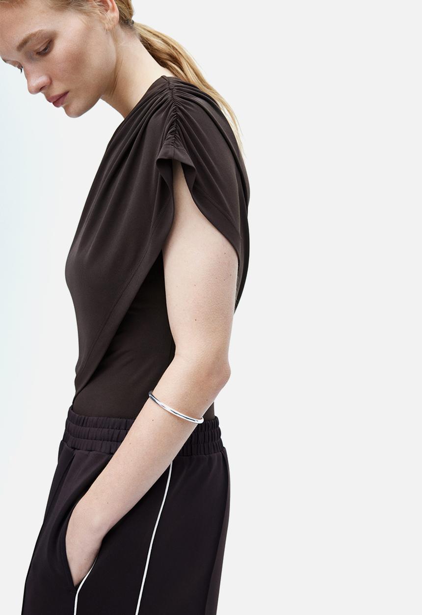 H&M - Draped top - dark brown