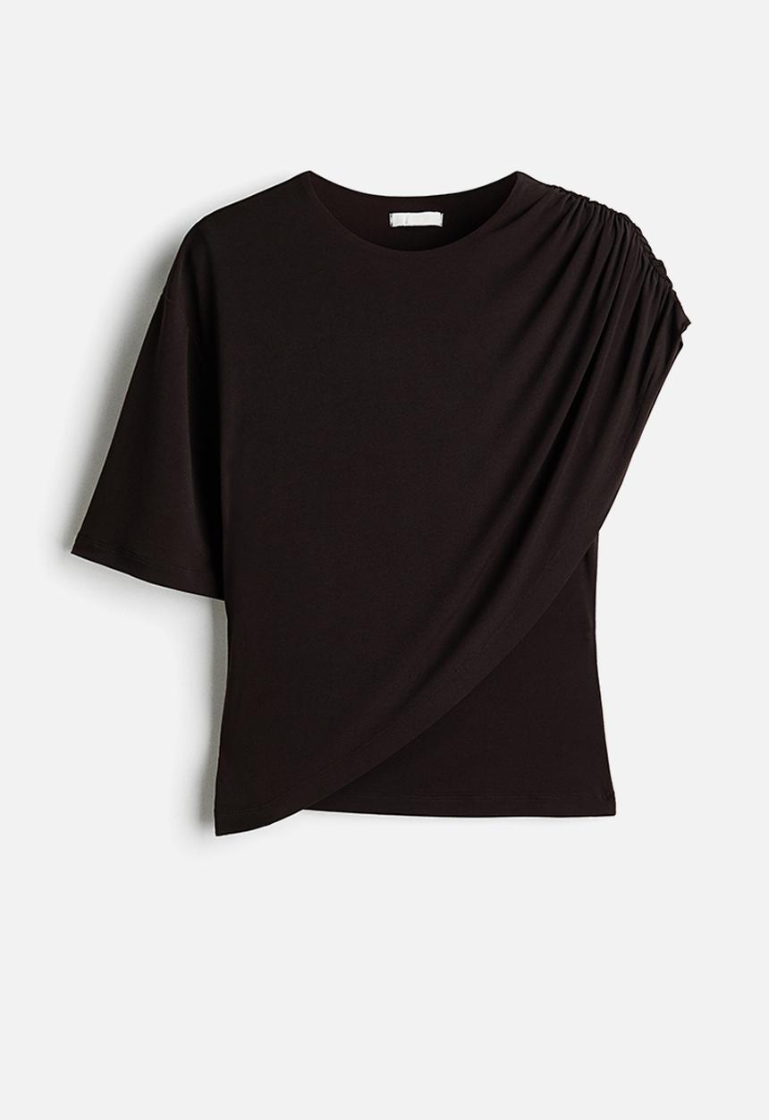 H&M - Draped top - dark brown