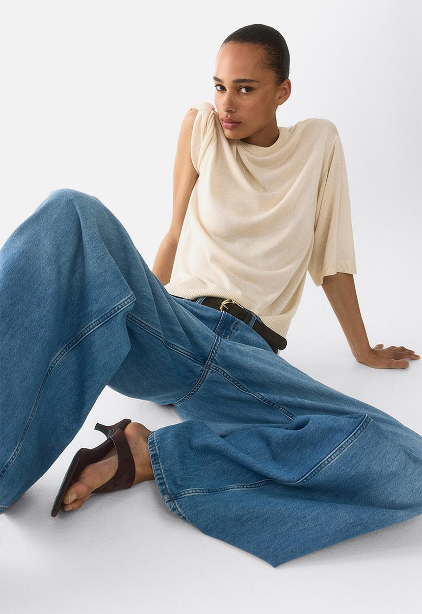 H&M - Fine-knit top - light beige