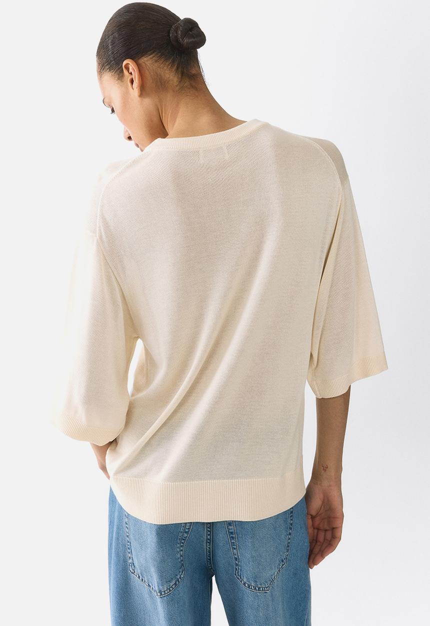 H&M - Fine-knit top - light beige