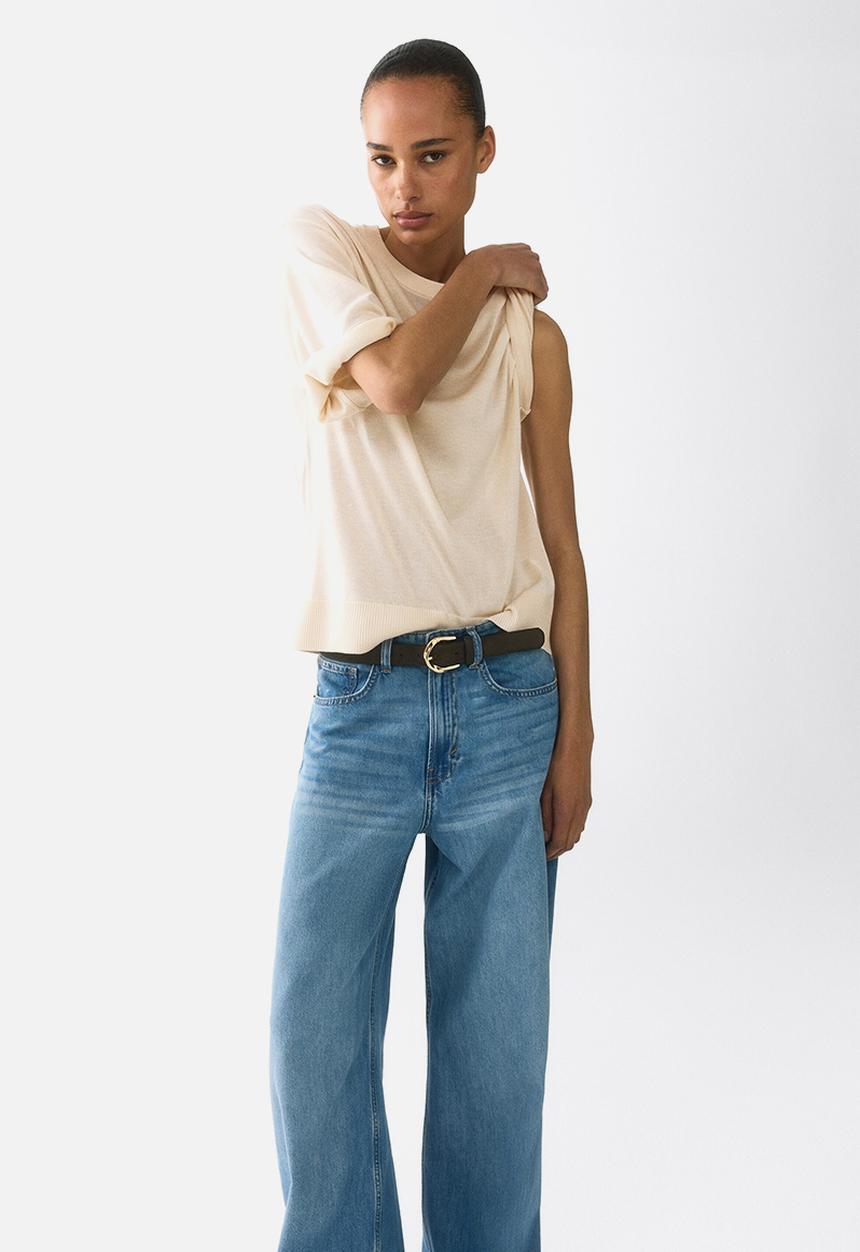 H&M - Fine-knit top - light beige