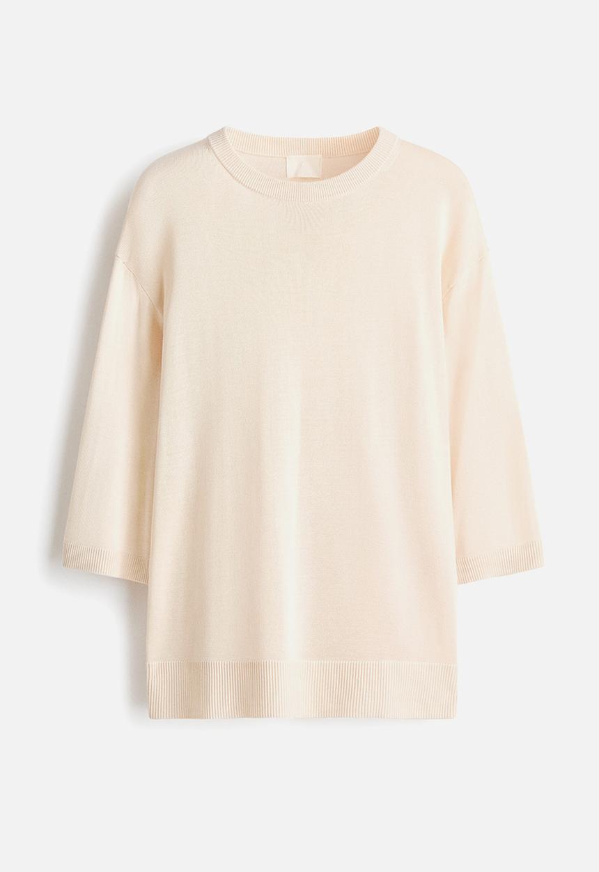 H&M - Fine-knit top - light beige