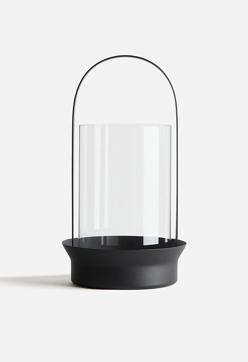 H&M - Large glass lantern - black