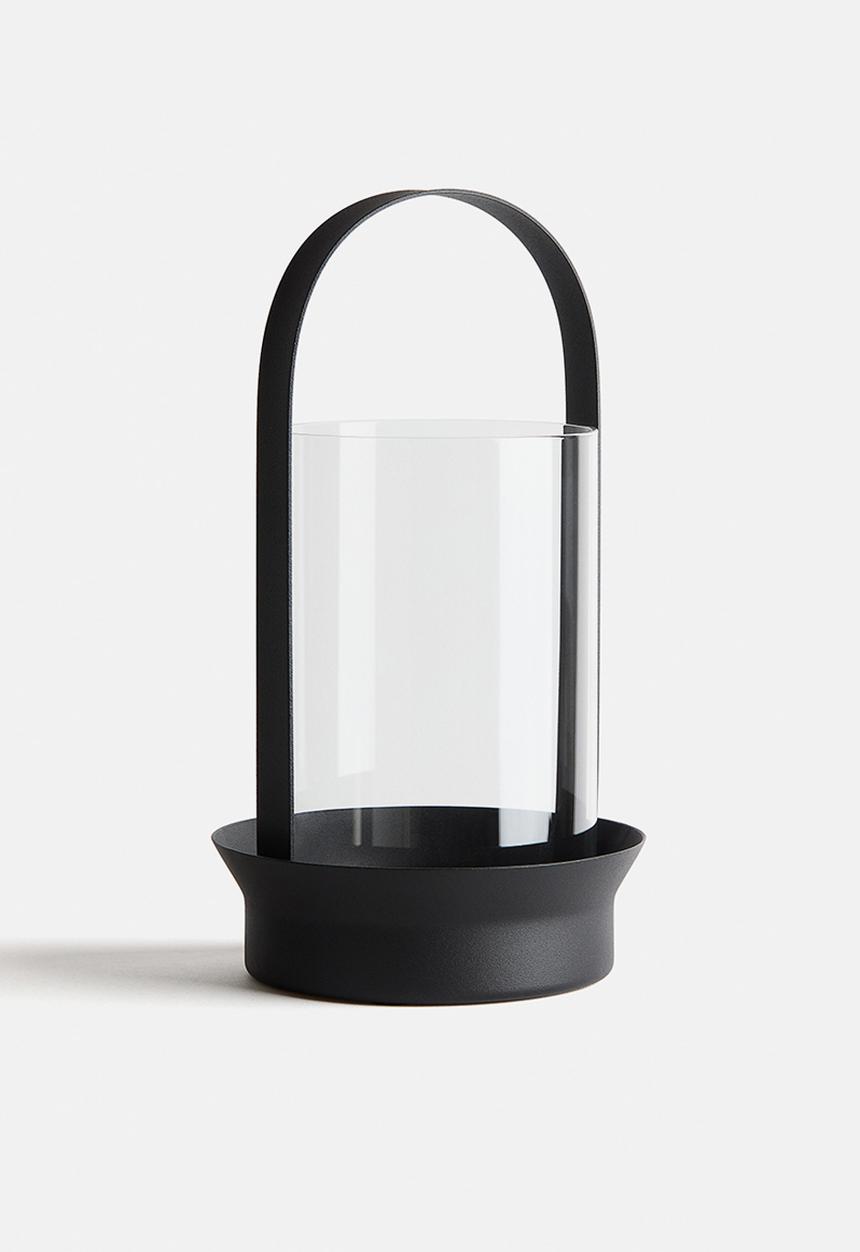 H&M - Large glass lantern - black