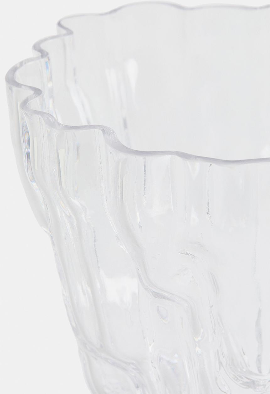 H&M - Textured-glass vase - transparent