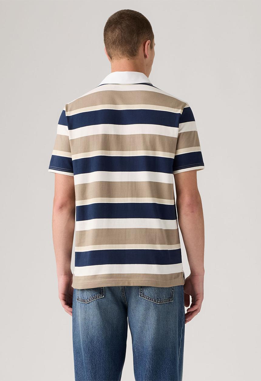 Levi’s® - CLASSIC SS RUGBY - A9398-0015 Rees Stripe BRINDLE