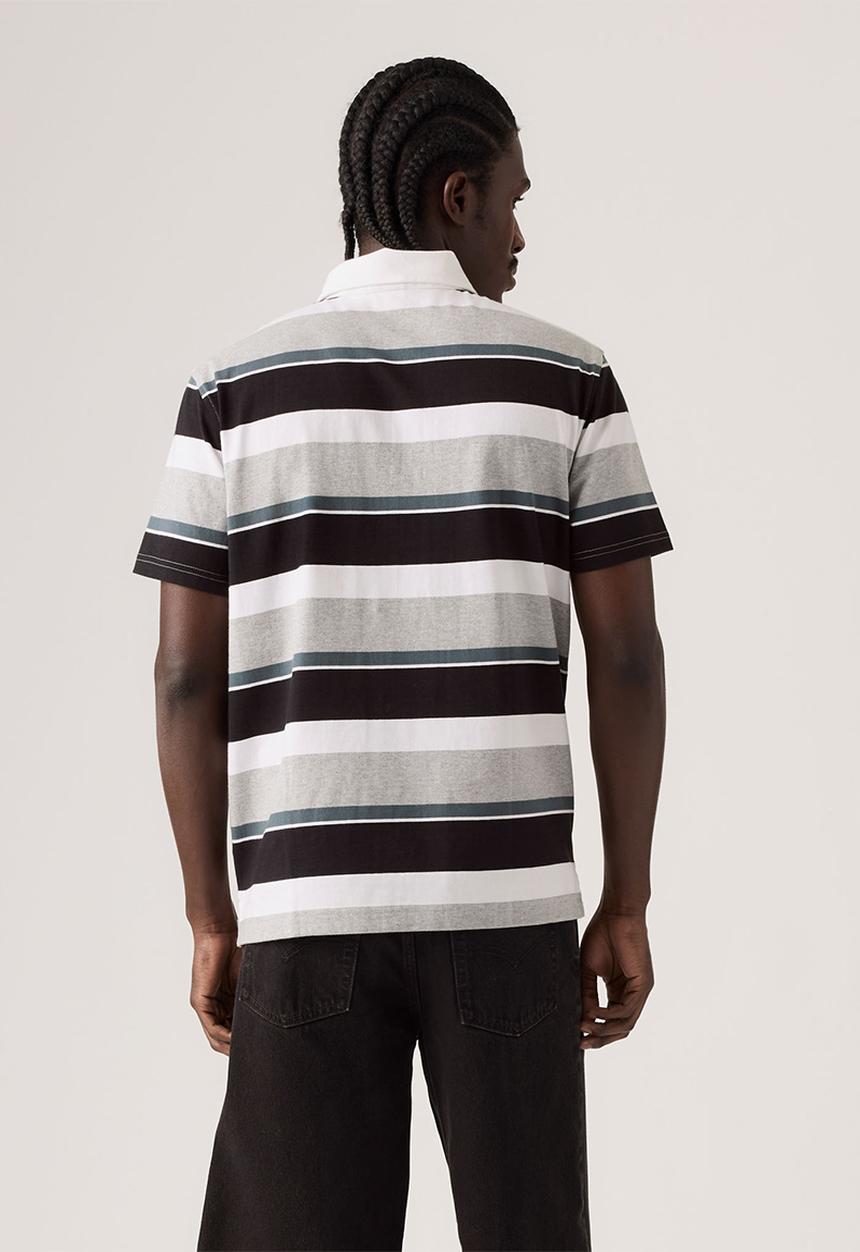 Levi’s® - CLASSIC SS RUGBY - A9398-0016 Rees Stripe MIDTONE GREY HEATHER