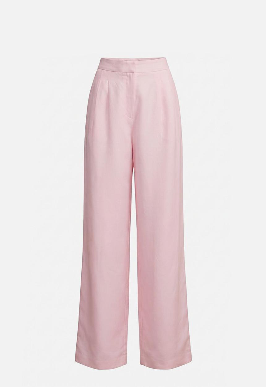 Forever New - Eva linen wide leg pants - pink whisper 