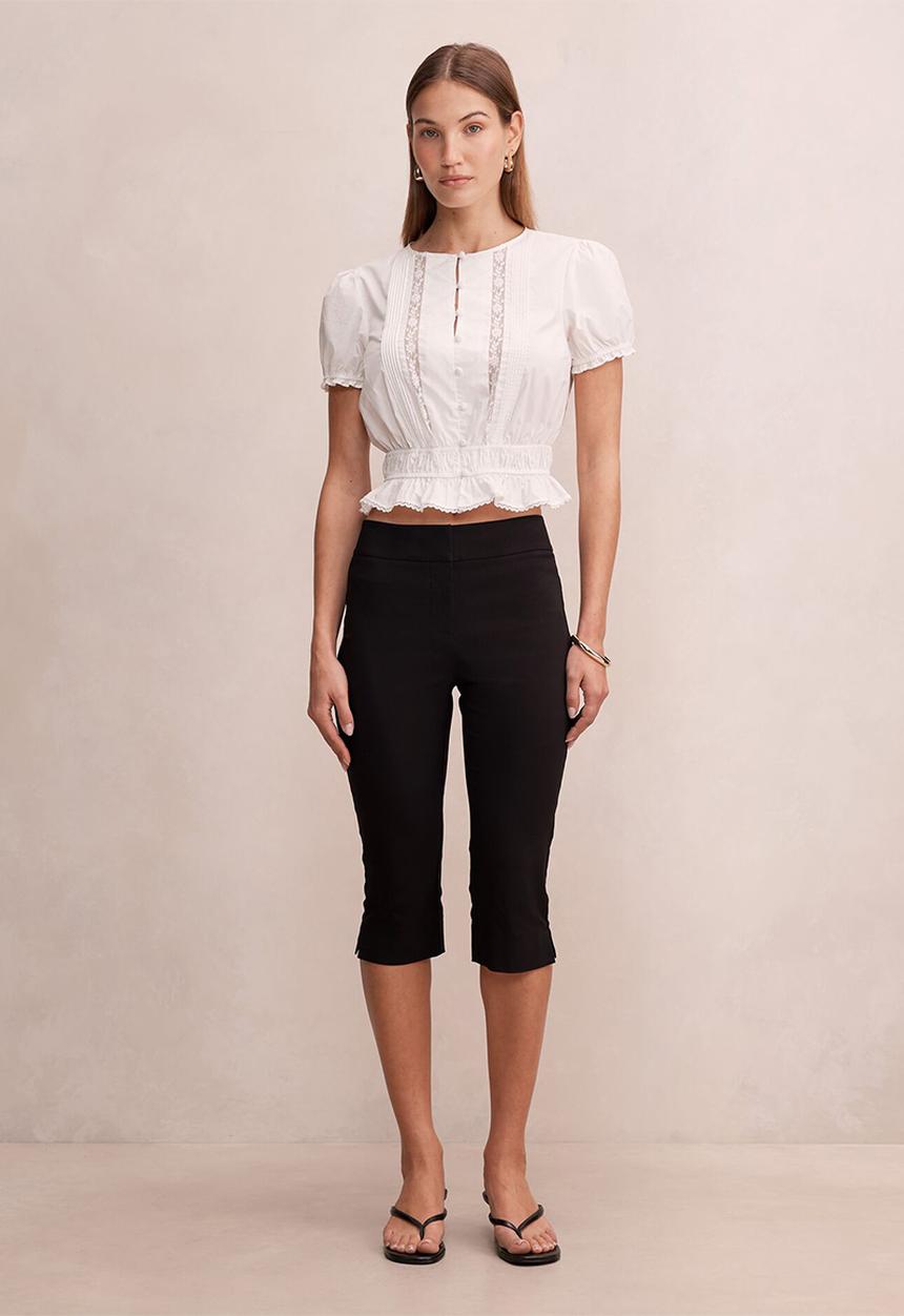 Forever New - Delta lace pintuck blouse - porcelain