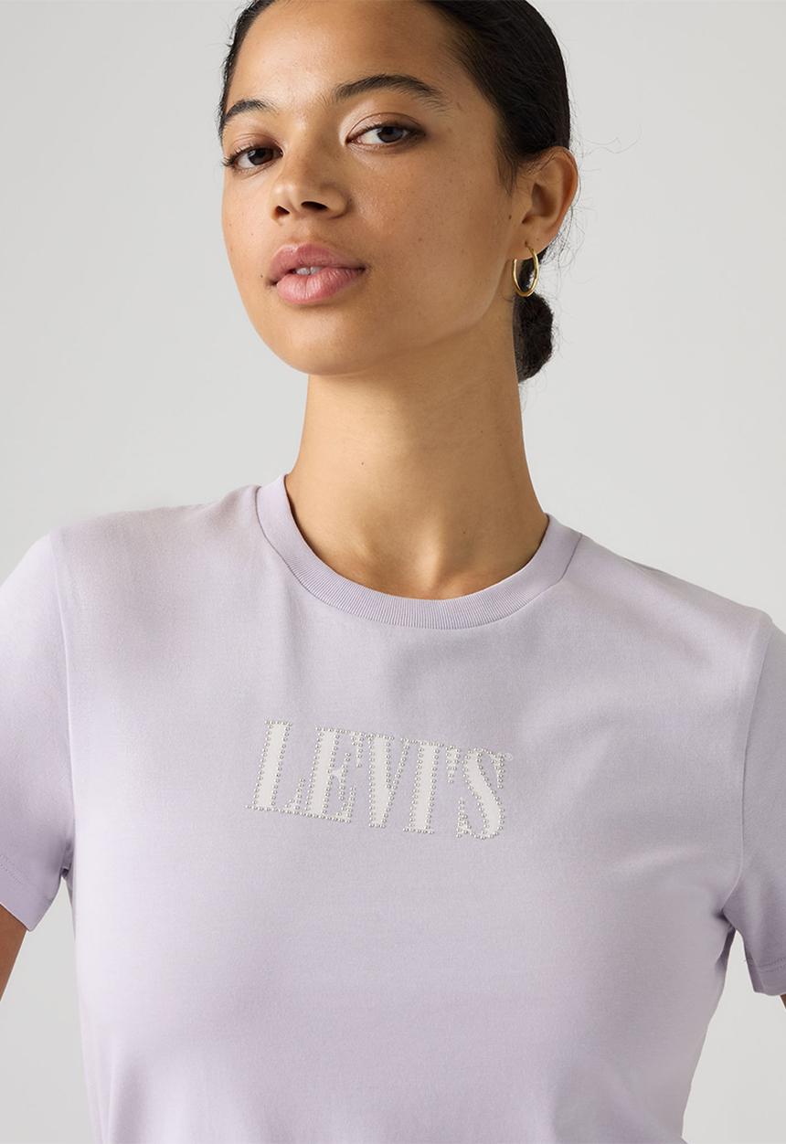 Levi’s® - The Perfect Tee - Serif Stud Outline Lavender Blue