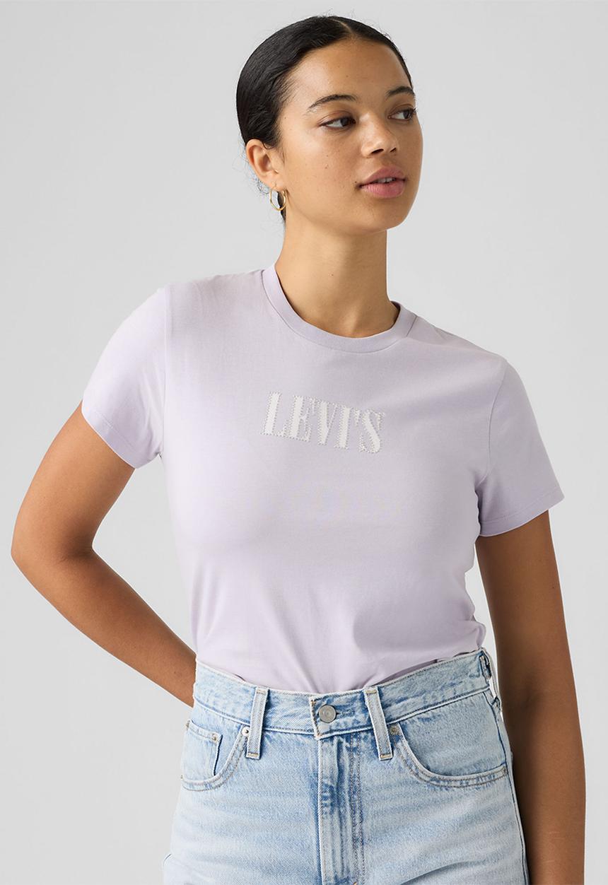 Levi’s® - The Perfect Tee - Serif Stud Outline Lavender Blue