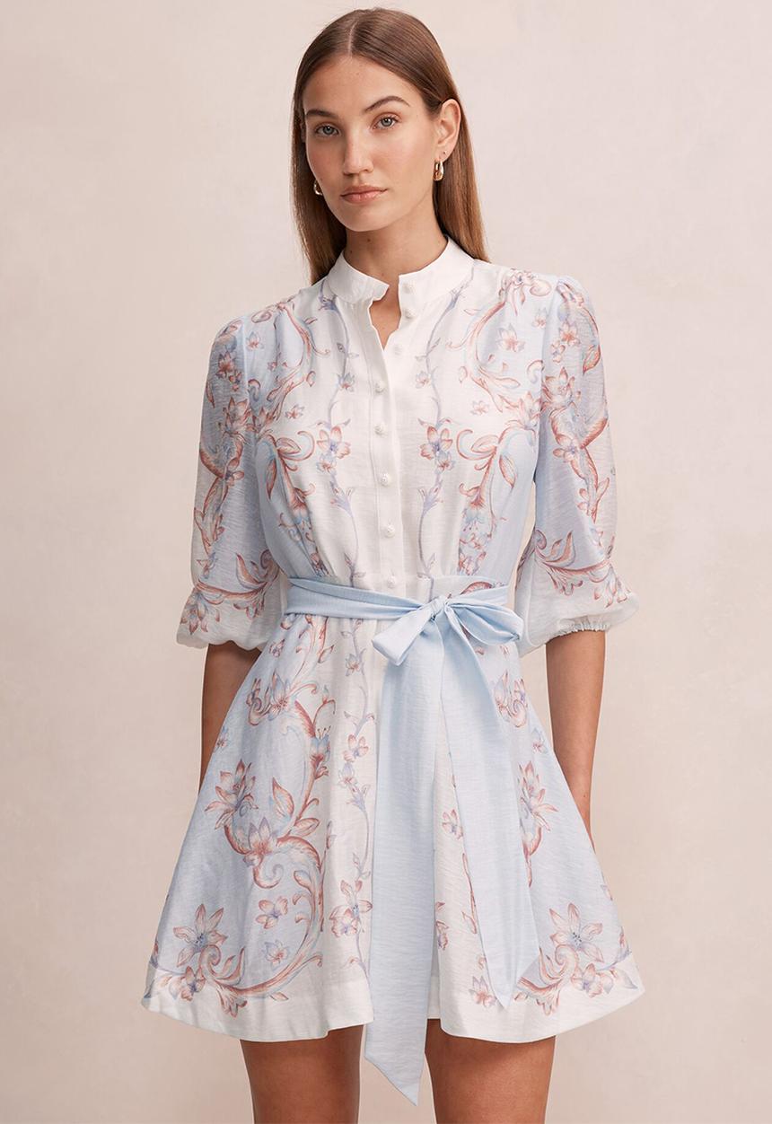 Forever New - Adi print mini dress - iced scroll floral