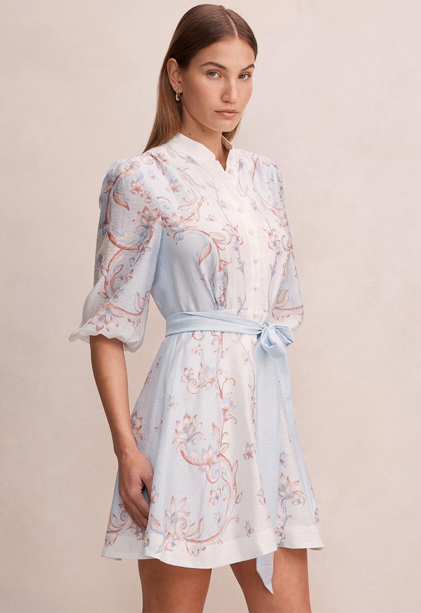 Forever New - Adi print mini dress - iced scroll floral