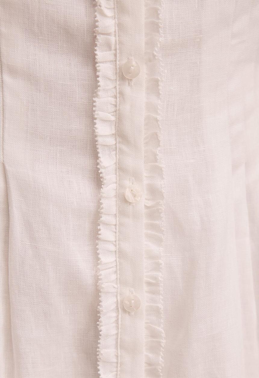 Forever New - Adriana pintuck linen midi dress - porcelain