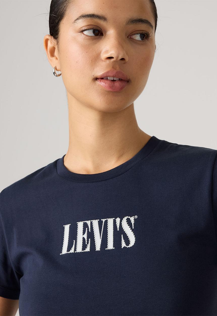 Levi’s® - The Perfect Tee - Serif Stud Outline Navy Blazer