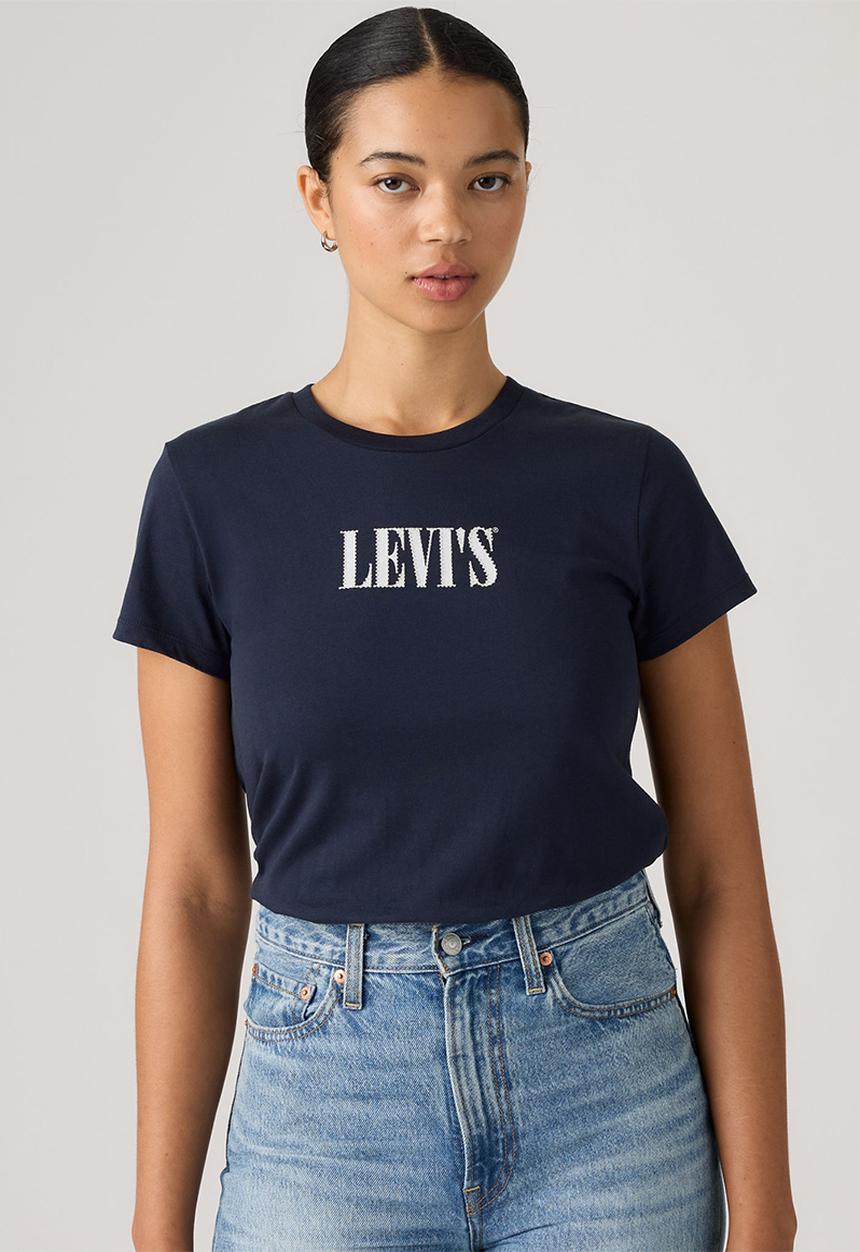Levi’s® - The Perfect Tee - Serif Stud Outline Navy Blazer