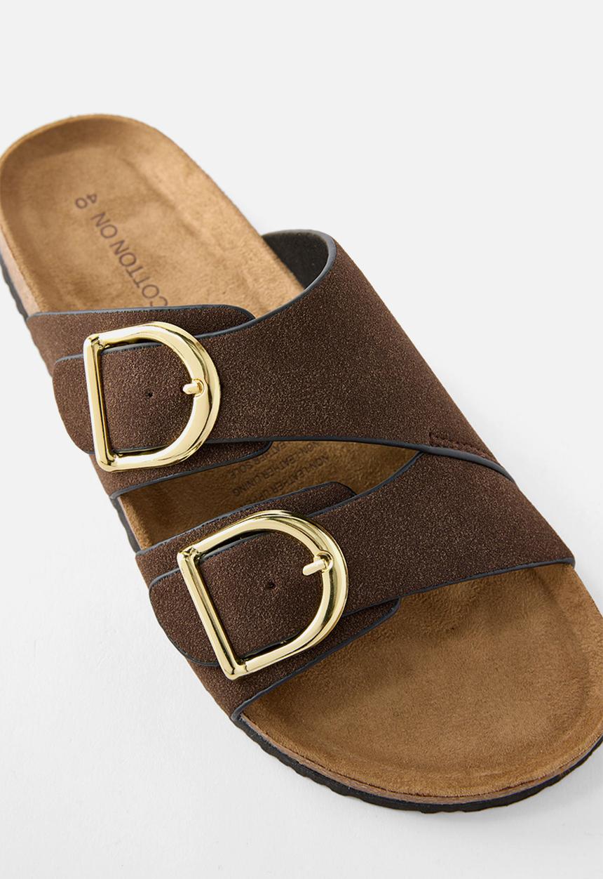 Cotton On - Rex Cover Over Slide - choc distressed