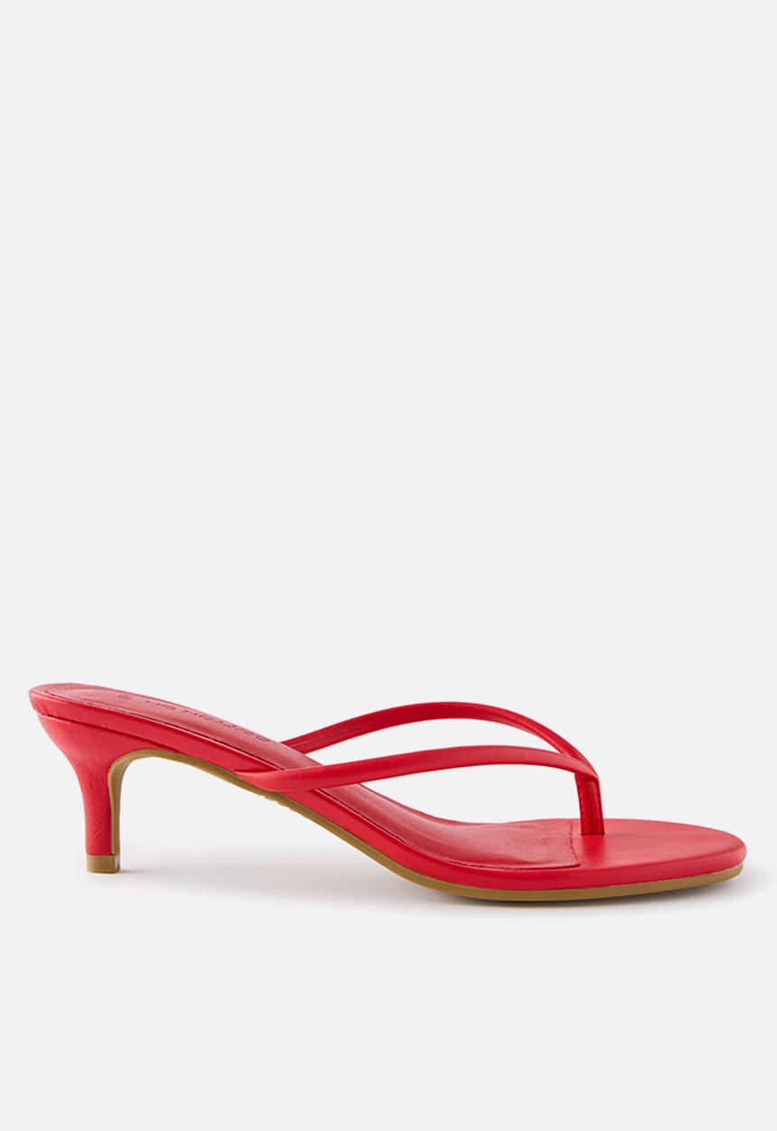 Cotton On - Harlow Flip Flop Kitten Heel - red