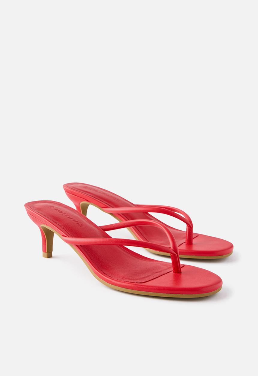Cotton On - Harlow Flip Flop Kitten Heel - red